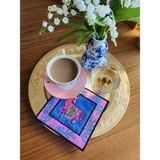 Ge Living Dekoratif Pembe Zebra Desenli Kokteyl Peçetesi (1 Adet) - Pembe - Mavi - 15 x 15 cm