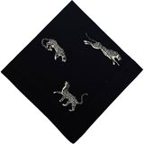 Ge Living Leopar Desenli Siyah Servis Peçetesi ( 2 Adet ) - 45 x 45 cm