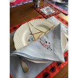 Ge Living Turna Desenli Dekoratif Servis Peçetesi ( 1 Adet ) - 45 x 45 cm - Mavi