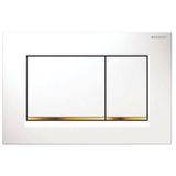 Geberit Sigma30 115.883.KK.1 Beyaz-Altın-Beyaz Çift Basmalı Kumanda Kapağı