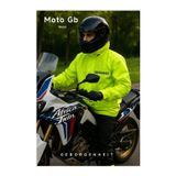 Geborgenheit Kadın Erkek Moto Gb Neon Motosiklet Yağmurluğu Cepli Astarlı Kapşonlu Su Geçirmez Alt Üst Takım Oxford Kumaş (M)