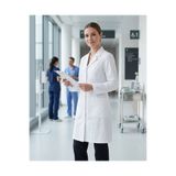 gebze iş güvenliği KADIN Öğrenci-öğretmen-doktor Lab. Önlüğü/gömlek Yaka/%100 Alpaka Çıtçıtlı