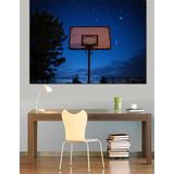 Gece Basketbol Potası Dekoratif Kanvas - Mdf Ahşap Tablo