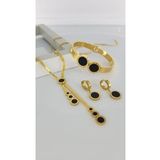 Gece Gold Çelik Takı Seti 332