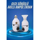 Gece Görüşlü Akıllı Dönebilen Ev Kamerası Ampül Kamera P139702s1874