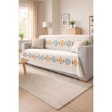 Gece Home Çok Amaçlı Modern Bohem Kadife Koltuk Örtüsü,çekyat Örtüsü Piknik Örtüsü Masa Örtüsü Kaymaz Süngerli 165X215 - Renkli