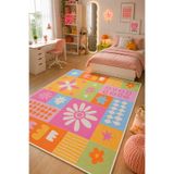 GECE HOME Dijital Kaymaz Baskılı Yıkanabilir Renklİ Çocuk Halısı Mutfak Halısı Yolluk