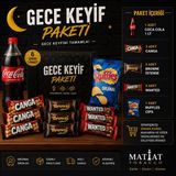 Gece Keyif Paketi | 1 L Coca-Cola + 3 Canga + 3 Browni Intense + 3 Wanted + 1 Ruffles | Atıştırmalık Paketi - 0,75 kg