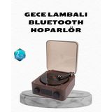 Gece Lambası Bluetooth Hoparlör Dijital Saat Çok Fonksiyonlu Su Dalgası Işıklı - Çok Renkli