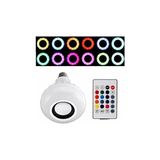 Gece Lambası Bluetooth Hoparlör Rgb'li Kumandalı Mp3 Çalar Renkli Ampul, Tek Ebat - Çok Renkli