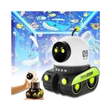Gece Lambası Projektör Çocuklar Için Eğitici Bluetooth Hoparlör Speaker Gezengen Ay Yıldz Işıklı - Siyah