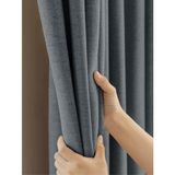 Gece Mavisi Keten Dokulu Yüksek Kalite Fon Perde Ekstrafor Büzgülü - 100 x 250 cm
