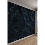 Gece Mavisi Mermer Efektli Tekstil Duvar Kağıdı, 350 x 260