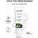 Gece Yüz Bakım Krem Maskesi Yaşlanma Karşıtı Yüz Kremi Cilt Sıkılaştırıcı Organik Kenevir 50 ml