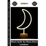 #Gecelambası Dekoratif Modern Şık Led Aydınlatma Hediye Neon Işıklı Ay Masa Gece Lambası Pil+Usb