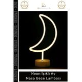 #Gecelambası Modern Neon Led Dekoratif Estetik Şık Aydınlatma Ofis Çocuk Odası Komodin Masa Gece Lambası