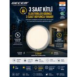 Gecem 20W Sensörlü Led Armatür 4000K (Doğal Beyaz) Ip65 Acil Aydınlatma Özellikli
