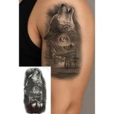 Geçici Kurt Dolunay Dövme Tattoo Sticker