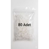 Geçmeli Perde Ruleti, Beyaz, Plastik, Perde Askısı +A Kalite (80 Adet)