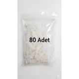 Geçmeli Perde Ruleti, Beyaz, Plastik, Perde Askısı +A Kalite (80 Adet)