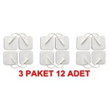 Geçmeli Soketli Tens Pedi Elektrod 5X5 3 Paket 12 Adet