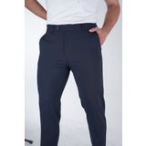 Geco Erkek Koyu Lacivert Kaliteli Esnek Likralı Bilek Boy Rahat Kesim Slim Fit Kumaş Pantolon