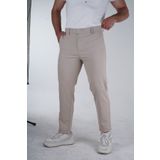 Geco Erkek Krem Kaliteli Esnek Likralı Bilek Boy Rahat Kesim Slim Fit Kumaş Pantolon
