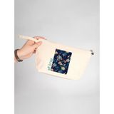 Gedene Çiçek Kolajı Detaylı Ham Renk Büyük Boy Clutch Çanta - 10D-Krem