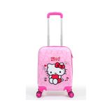 Gedox Kids Hello Kitty Lisanslı Çocuk Valizi Pembe Darbeye Dayanıklı 33l 360 Tekerlekli Hello Pembe Kalp