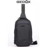 Gedox Siyah Su Geçirmez 3 Bölmeli Çapraz Sırt Çantası Tek Omuz Göğüs Çantası Bodybag GDX2102
