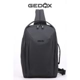 Gedox Siyah Su Geçirmez 3 Bölmeli Erkek Çapraz Göğüs ve Tek Omuz Çantası Bodybag Günlük El ve Sırt Çantası GDX2103