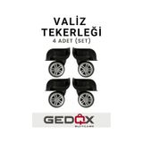 Gedox Valiz Tekerleği Çift Teker 01 4 Adet Siyah