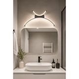 Gedro Modern Tasarım Dekoratif LED Aplik (Gün Işığı) (Pilli Değildir) Mutfak Banyo Yatak Odası Çalısma Odası Hol Salon - Siyah