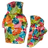 Gedyco Colorful Palm Fileli Küçük Irk Köpek Yağmurluğu - L