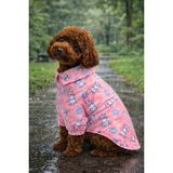 Gedyco Pink Unicorn Içi Penye Küçük Irk Köpek Yağmurluğu - XL