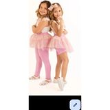 Geef Kids Kız Çocuk 2 Li Takım Tül Fiyonk Detaylı Üst - Kat Kat Kısa Tütü Tayt - Pembe - 2 - 3 Yaş