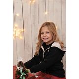 Geef Kids Kız Çocuk Siyah Fermuarlı Kapşonlu Sweatshirt Kız Çocuk Hırka - 5 - 6 Yaş - 000-Siyah