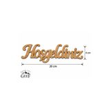 Geef Wood Art 5'li Hoş Geldiniz Ahşap Yazı – 20 x 4 cm – 3 mm Ham MDF
