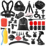 GEEKAM 38'i 1 Arada Aksiyon Kamera Aksesuarları Kiti - GoPro Hero, DJI Osmo, AKASO EK7000, Campark, Crosstour, APEMAN, COOAU, Apexcam, SJCAM ve Su Geçirmez Sualtı Spor Kamerası ile Uyumlu