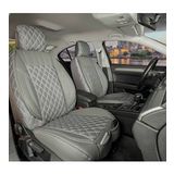Geely Familia Lüx Yarı Deri Oto Koltuk Kılıfı Ön Arka Takım İSTANBUL SERİSİ FÜME