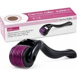 Geen 0.50 mm Dermaroller - 540 Titanyum Iğneli Mikro Iğneleme Aparatı - Siyah
