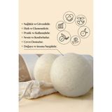 Gees Global %100 Doğal Merinos Yünü Çamaşır Makinesi Yün Kurutma Topu - 1 kg