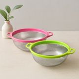 Gees Global 24 cm Kulplu Metal Süzgeç - Çelik Sepet