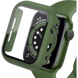 Gees Global Apple Watch 40MM Camlı Kasa Ekran Koruyucu - Koyu Yeşil - Çok Renkli - 1
