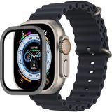 Gees Global Apple Watch Ultra 49MM Alüminyum Kasa Cam Ekran Koruyucu - Gri - Çok Renkli - 1