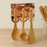Gees Global Bambu Ahşap Mutfak Servis Seti 3 Parça (27/27/32 Cm) - --