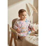 Gees Global Boho Dream Etnik Desenli Sıvı Geçirmez Uzun Kollu Bebek Mama Önlüğü - Blw Uyumlu Kırıntı C