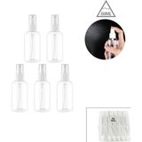 Gees Global Boş Sprey Şişesi - Plastik - 50 ml - Şeffaf - Çok Renkli - STANDART