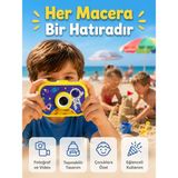 Gees Global Çocuk Fotoğraf Makinesi Hd Video Kayıt Özellikli 2.0 Inç Ekranlı Type-C Şarjlı Dijital Kame