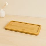 Gees Global Dikdörtgen Ahşap Bambu Yağdanlık Altlık 20X10 cm